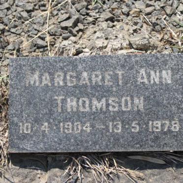THOMSON Margaret Ann 1904-1978