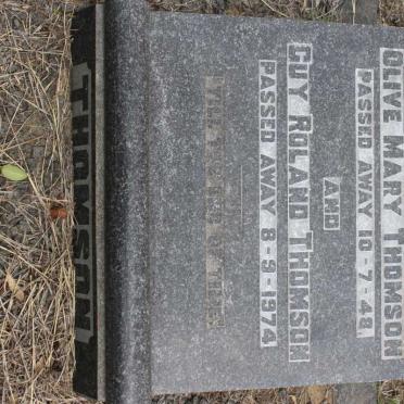 THOMSON Guy Roland -1974 &amp; Olive Mary -1948