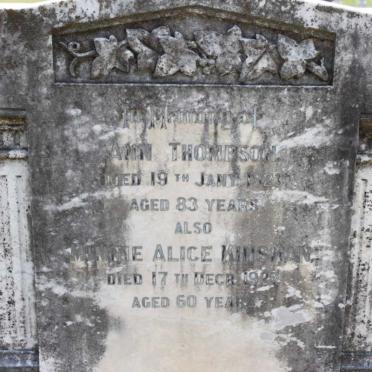 THOMPSON Ann -1923 :: KINSMAN Minnie Alice -192?