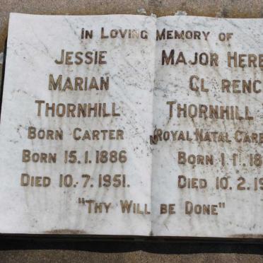 THORNHILL Herbert Clarence 1880-1951 &amp; Jessie Marian CARTER 1886-1951