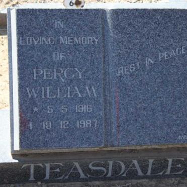 TEASDALE Percy William 1916-1987