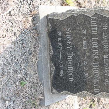 THORROLD Sydney 1871-1964 &amp; Edith Louisa 1869-1933