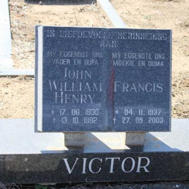 VICTOR John William Henry 1930-1992 &amp; Francis 1937-2003