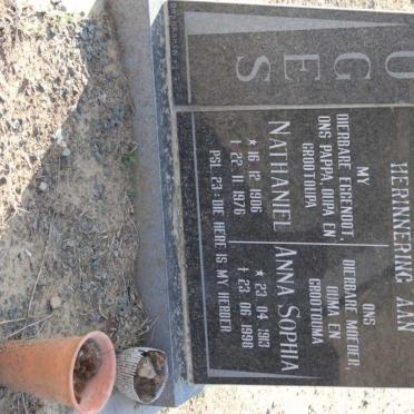 VOGES Nathaniel 1906-1976 &amp; Anna Sophia 1913-1998