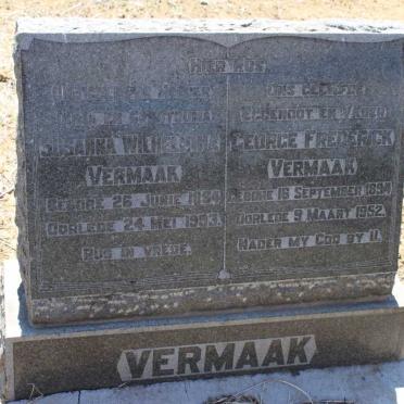 VERMAAK George Frederick 1894-1952 &amp; Susanna Wilhelmina 1894-1953