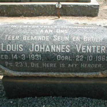 VENTER Louis Johannes 1931-1969