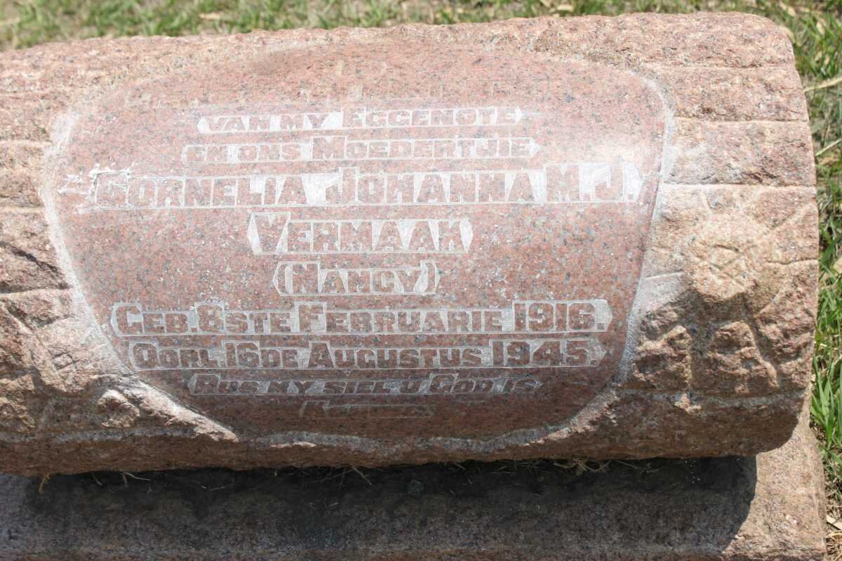 VERMAAK Cornelia Johanna M. J. 1916-1945