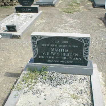 WESTHUIZEN Martha, v.d. 1897-1972