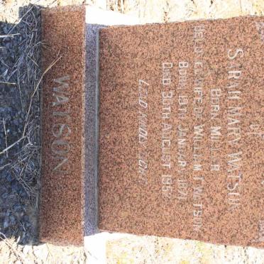 WATSON Sarah Mary nee MILLER 1871-1952