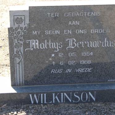 WILKINSON Mathys Bernardus 1954-1988