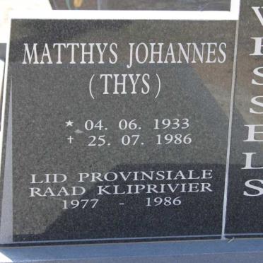 WESSELS Matthys Johannes 1933-1986