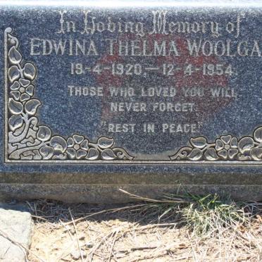 WOOLGAR Edwina Thelma 1920-1954