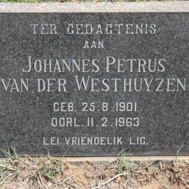 WESTHUYZEN Johannes Petrus, van der 1901-1963