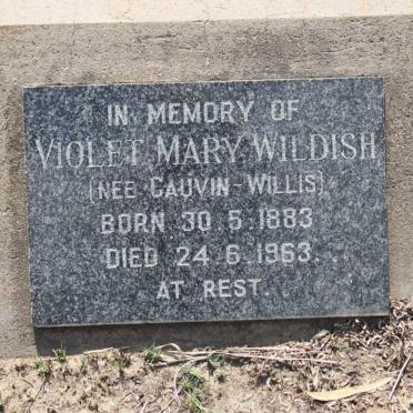 WILDISH Violet Mary nee CAUVIN-WILLIS 1883-1963