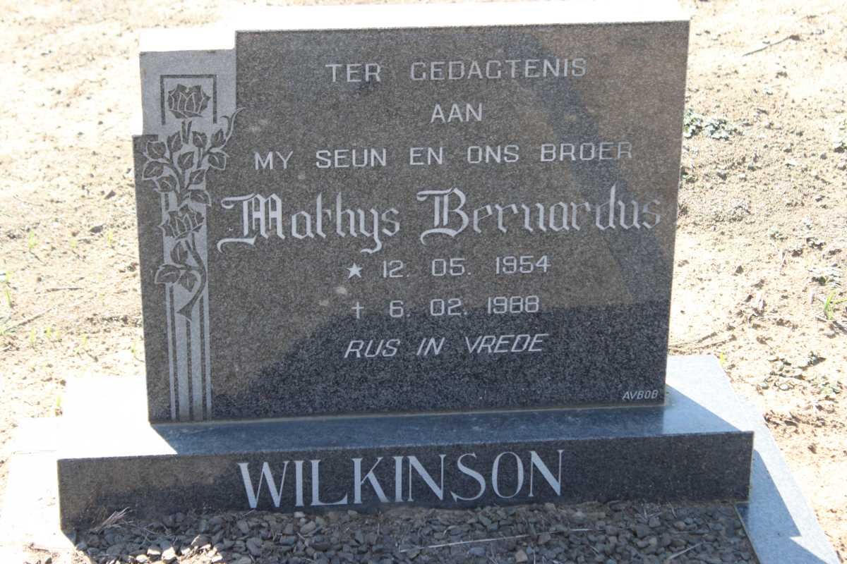 WILKINSON Mathys Bernardus 1954-1988