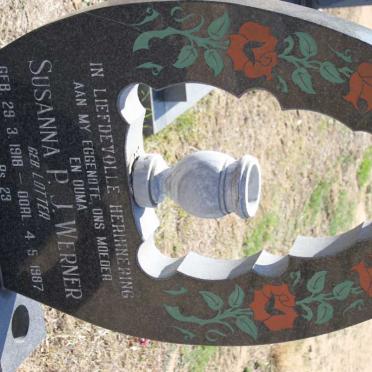 WERNER Susanna P.J. nee LOTTER 1918-1987