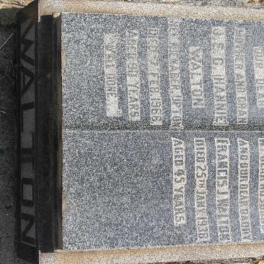 WALTON Francis J. -1938 &amp; J.E.C. formerly UPTON nee NIENABER -1966