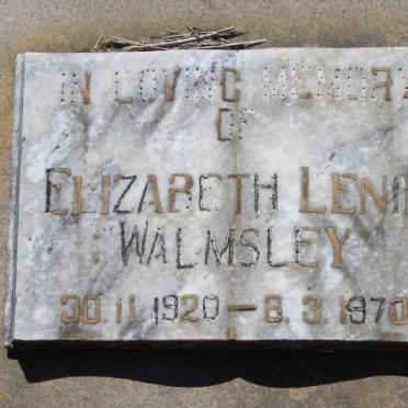 WALMSLEY Elizabeth Lenie 1920-1970