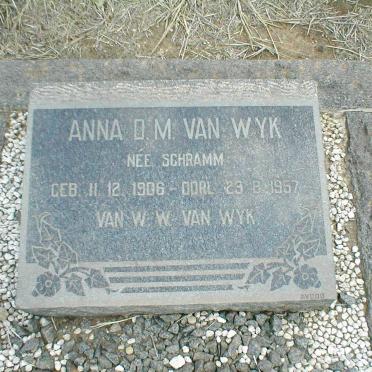 WYK Anna D.M., van nee SCHRAMM 1906-1967
