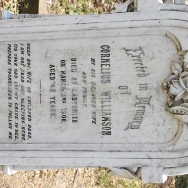 WILLIAMSON Cornelius -1900