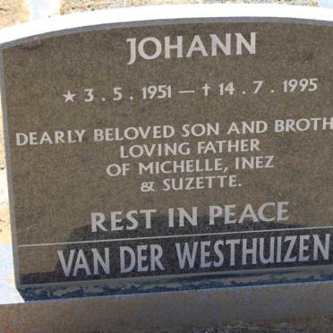 WESTHUIZEN Johann, van der 1951-1995