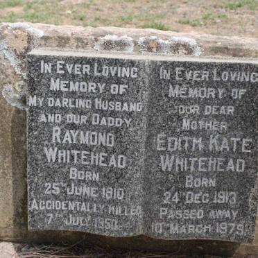 WHITEHEAD Raymond 1910-1950 &amp; Edith Kate 1913-1979