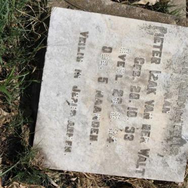 WALT Pieter Izak, van der 1933-1934