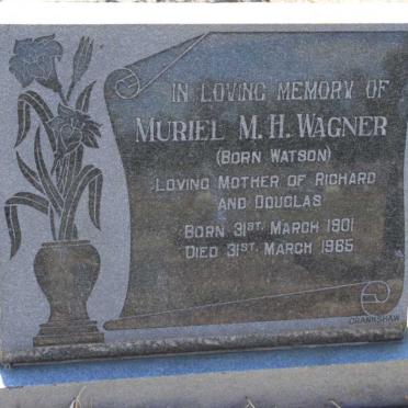 WAGNER Muriel M.H. nee WATSON 1901-1985