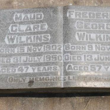 WILKINS Frederick George 1892-1950 &amp; Maud Clare 1902-1950