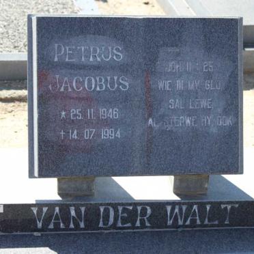 WALT Petrus Jacobus, van der 1946-1994
