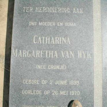 WYK Catharina Margaretha, van nee CRONJÉ 1899-1970