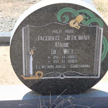 WET Jacobus Jeremiah Rabie, de 1903-1989 