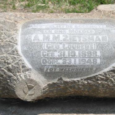 ZIETSMAN A.M.M. nee LOURENS 1898-1948