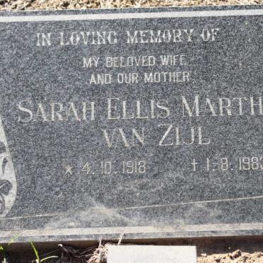 ZIJL Sarah Ellis Martha, van 1918-1983