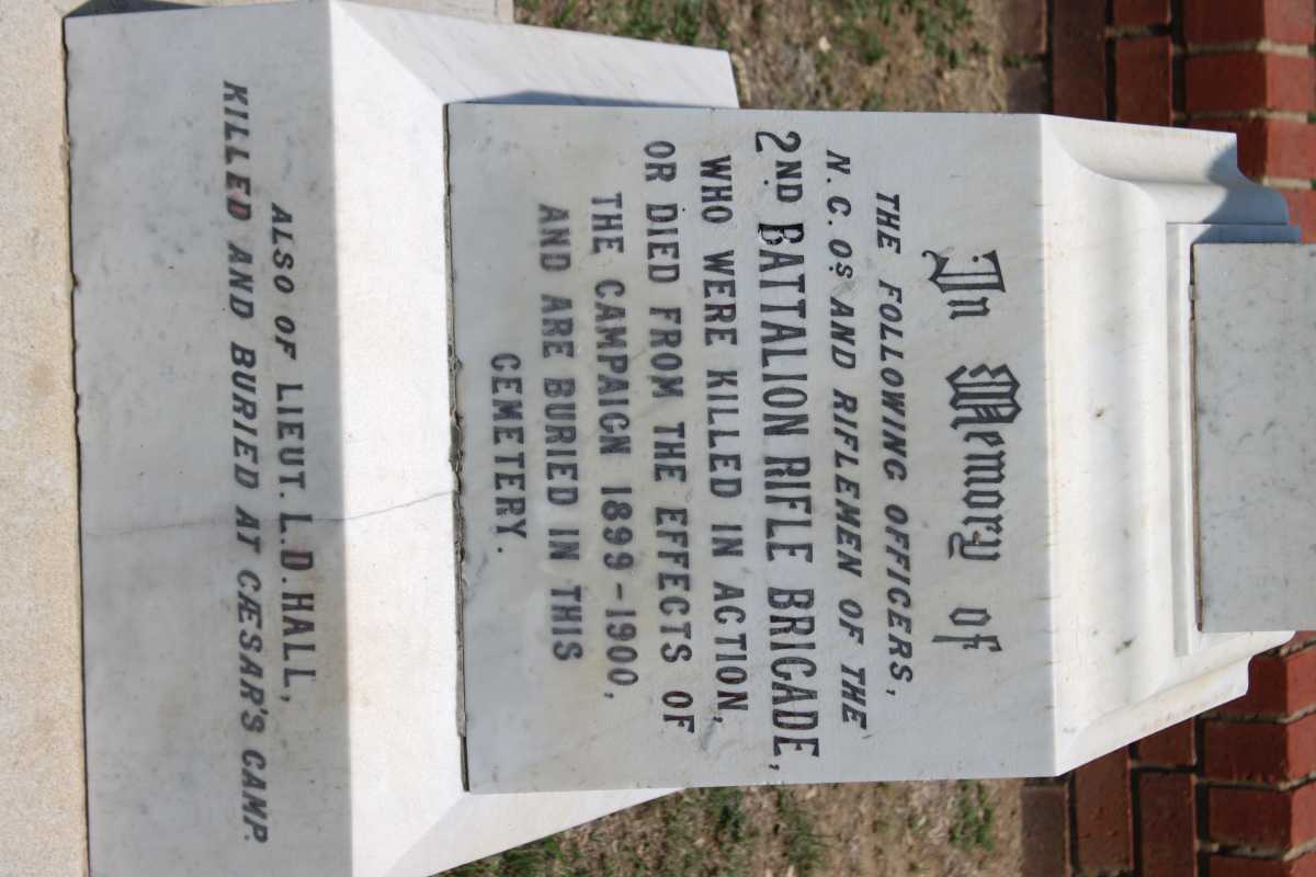 MEMORIAL 2nd BATTALION RIFLE BRIGADE.