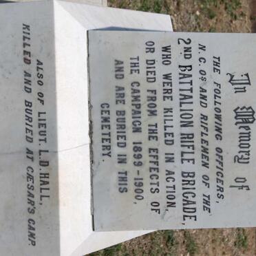 MEMORIAL 2nd BATTALION RIFLE BRIGADE.