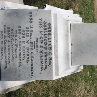 MEMORIAL 2nd BATT. KING’S ROYAL RIFLES