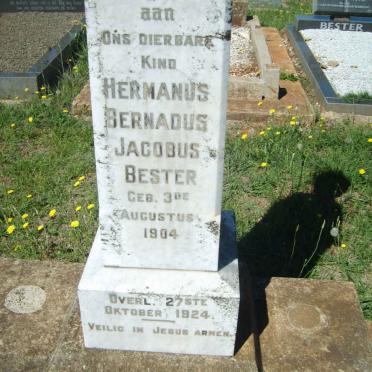BESTER Hermanus Bernardus Jacobus 1904-1924