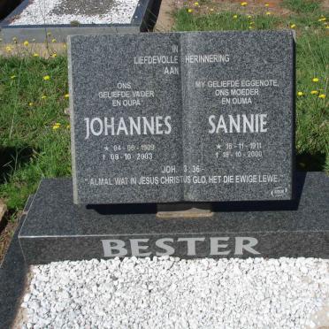 BESTER Johannes 1909-2003 &amp; Sannie 1911-2000