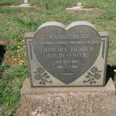 DEVENTER Francois Jacobus, van 1909-1966