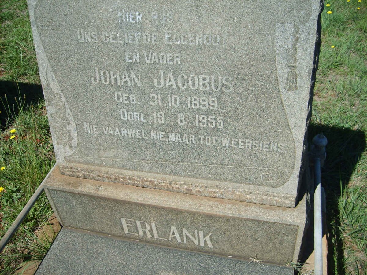 ERLANK Johan Jacobus 1899-1955