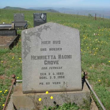 GROVE Henrietta Naomi nee VERMAAK 1882-1958