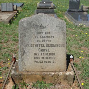 GROVE Christoffel Gerhardus 1878-1955
