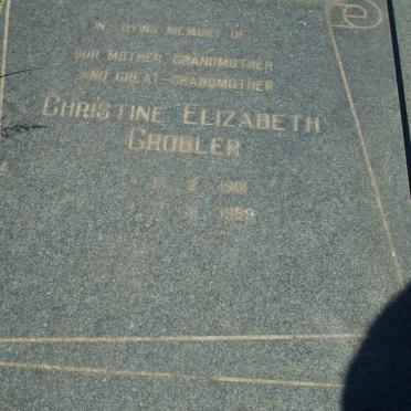 GROBLER Christine Elizabeth 1901-1999