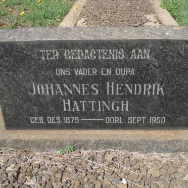 HATTINGH Johannes Hendrik 1879-1950
