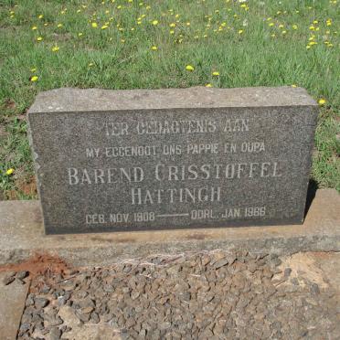 HATTINGH Barend Crisstoffel 1908-1966