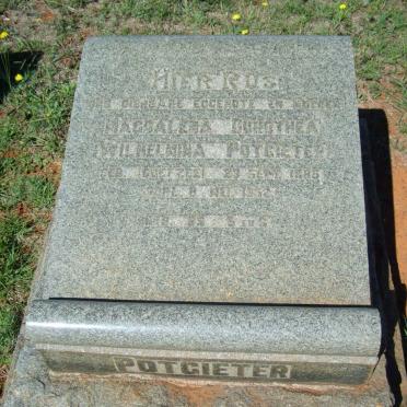 POTGIETER Magdalena Dorothea Wilhelmina nee COETZEE 1885-1952
