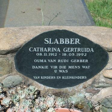 SLABBER Catharina Gertruida 1912-1992