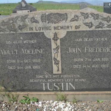 TUSTIN John Frederick 1881-1965 &amp; Violet Adeline1888-1965