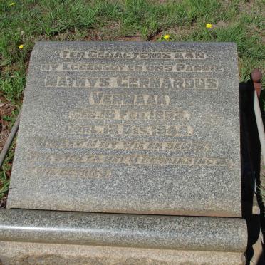 VERMAAK Mathys Gerhardus 1892-1954